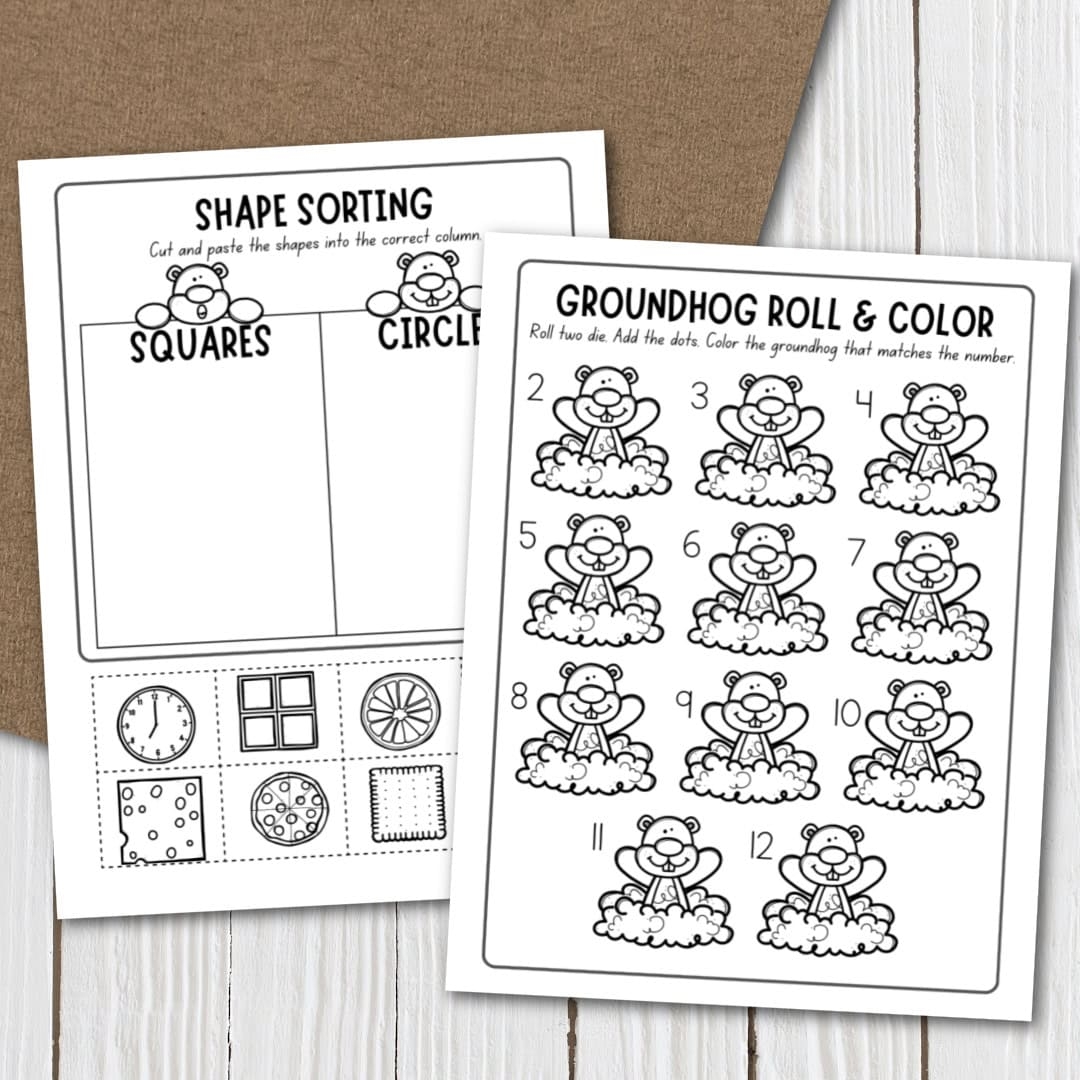 Free Printable Groundhog Day Math Worksheets For Preschool Free Printable Groundhog Day Math Worksheets For Preschool