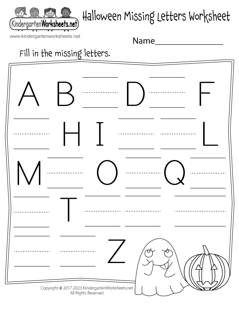 Missing Letters In Alphabet Worksheet