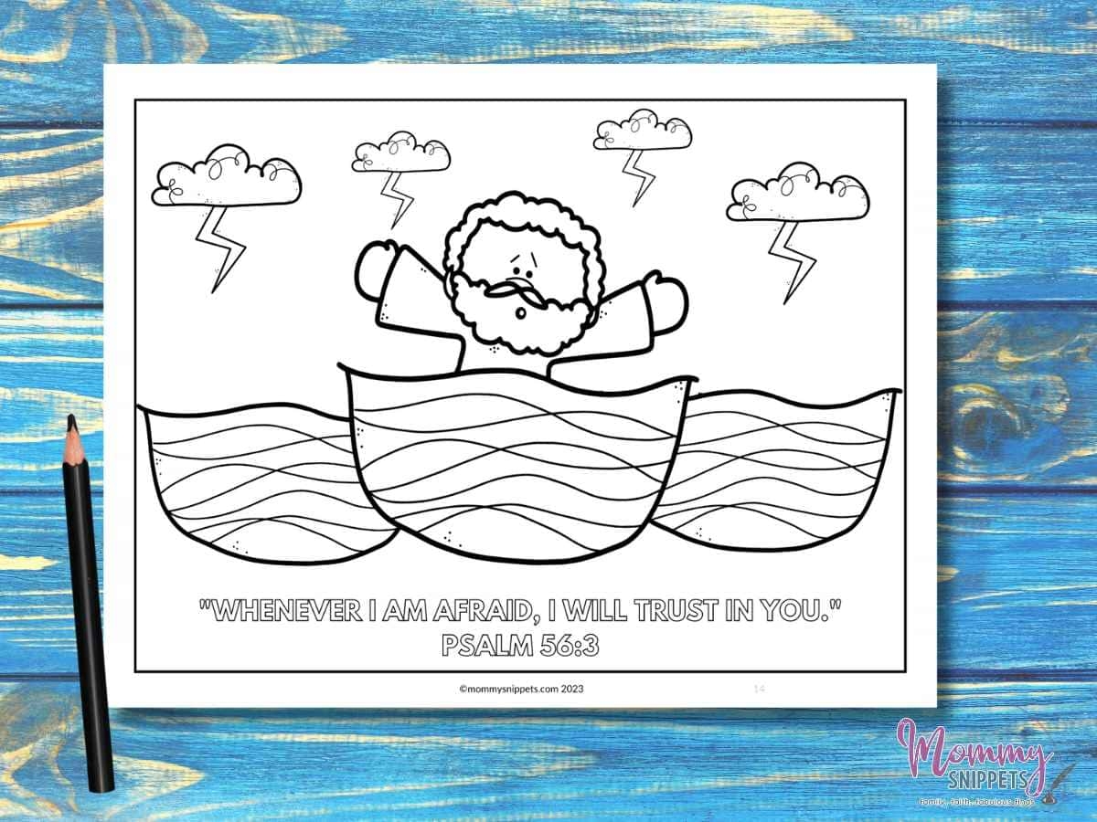 Free Printable Jesus Walks On Water Coloring Pages Mommy Snippets