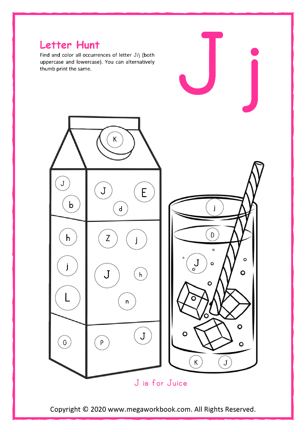 Free Printable Letter J Preschool Worksheet Worksheets Library