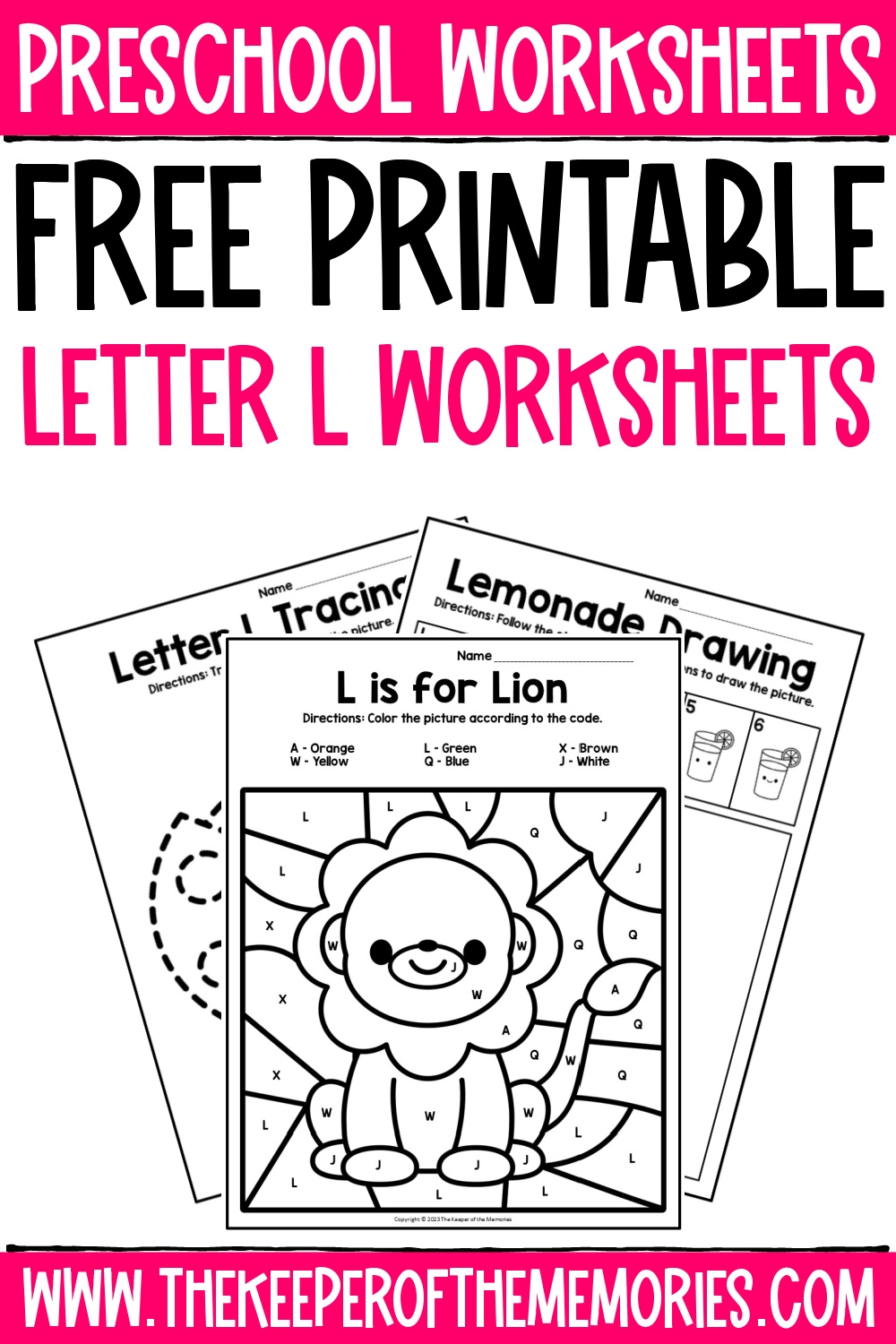 Worksheet L Printable Preschool