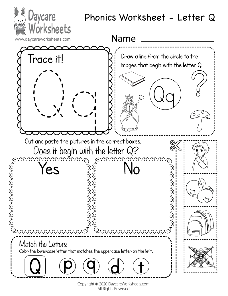 Letter Q Printable Preschool