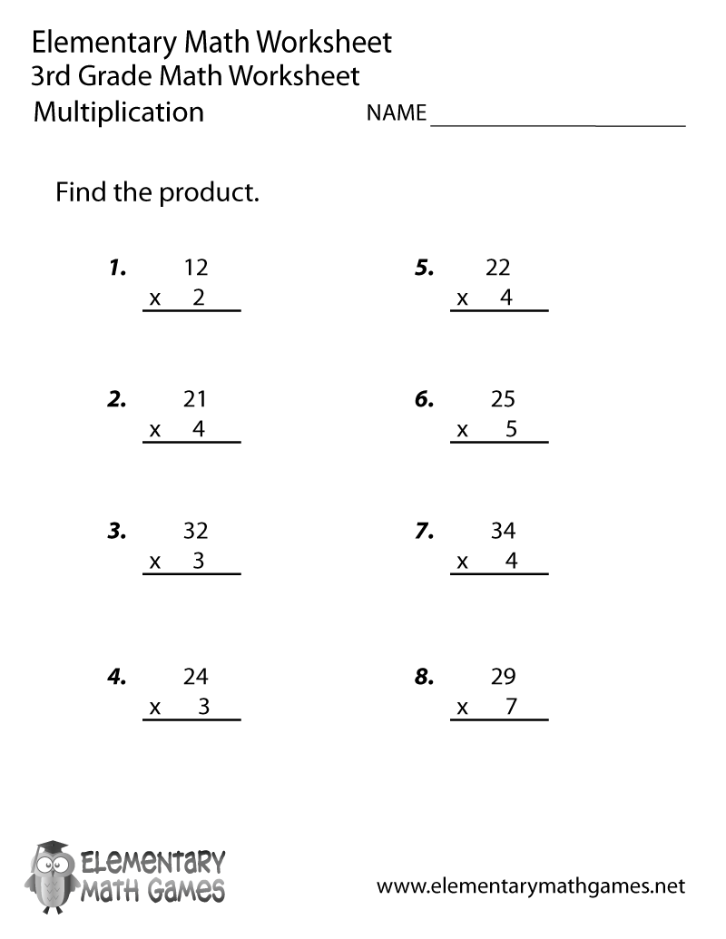 Third Grade Free Printable Worksheets
