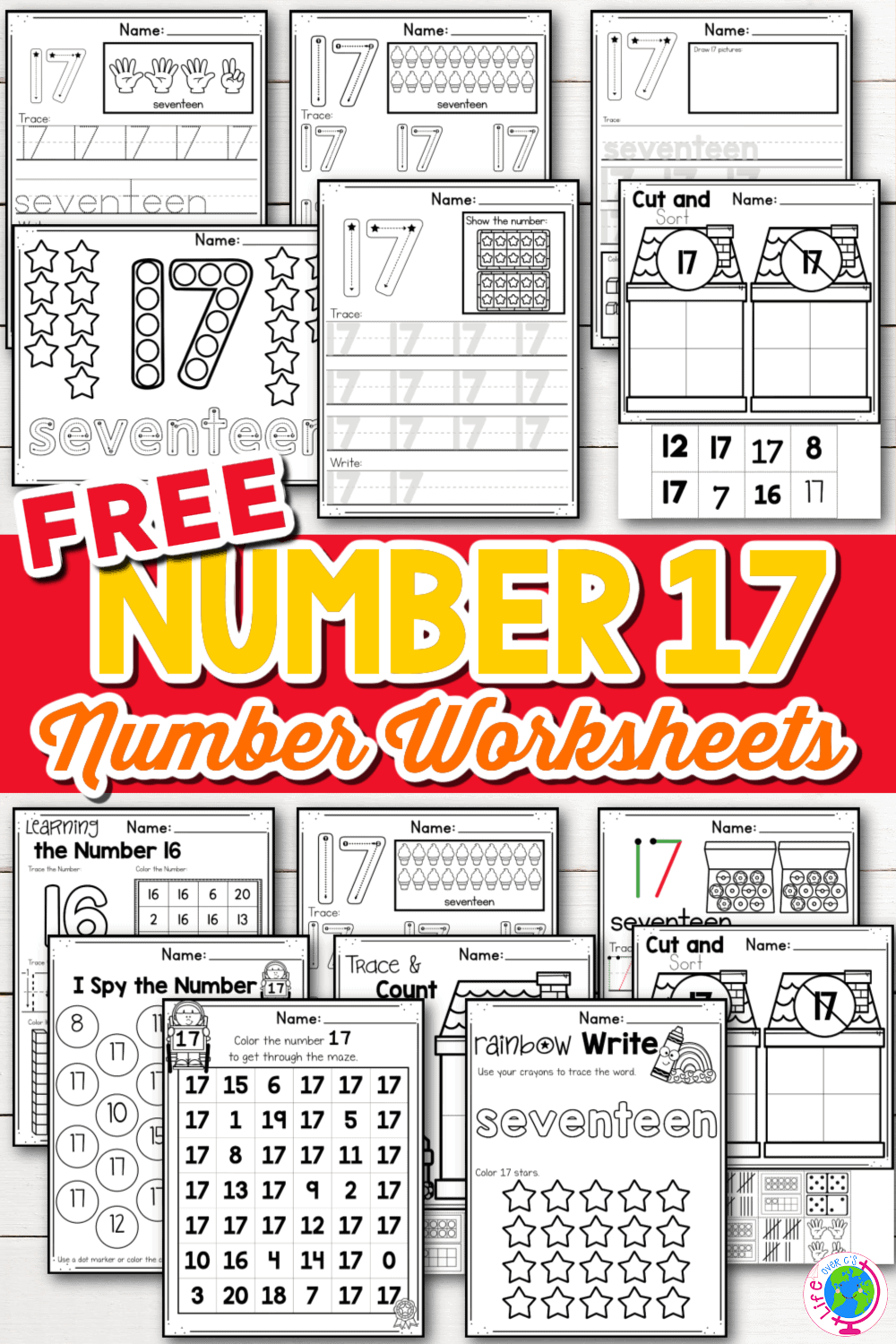Number 17 Worksheets Free Printable