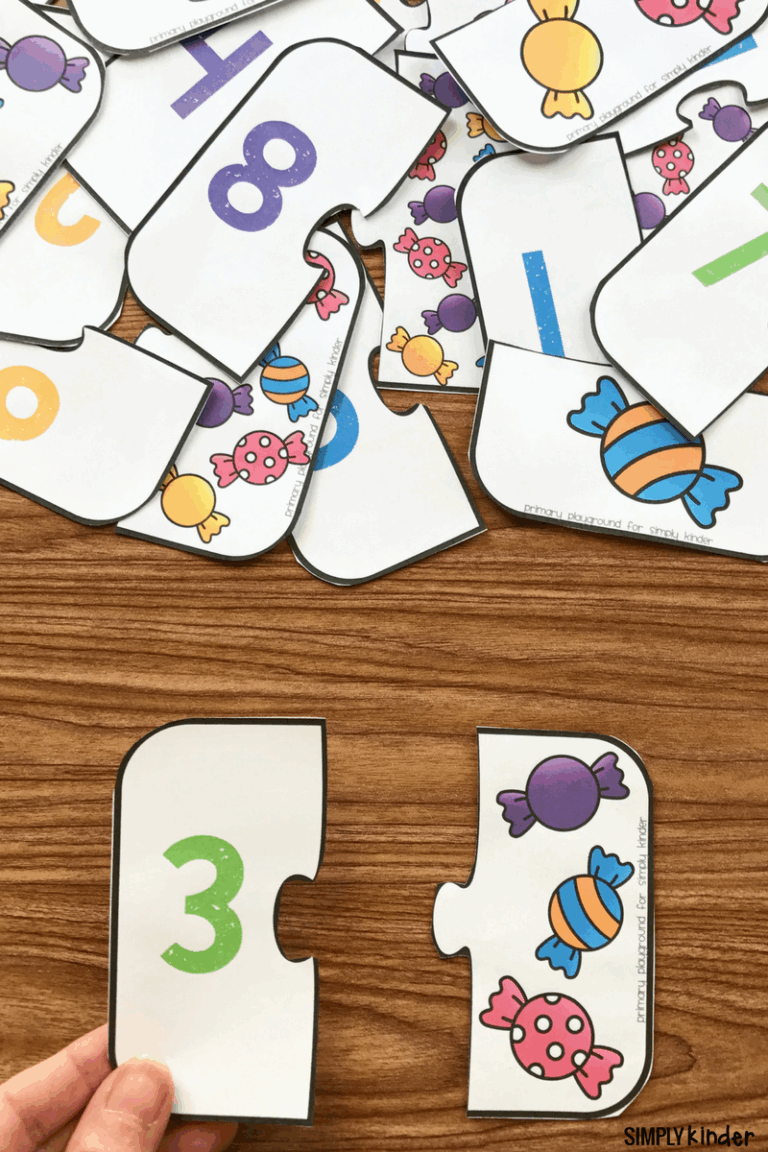 Free Printable Number Match Puzzles Simply Kinder