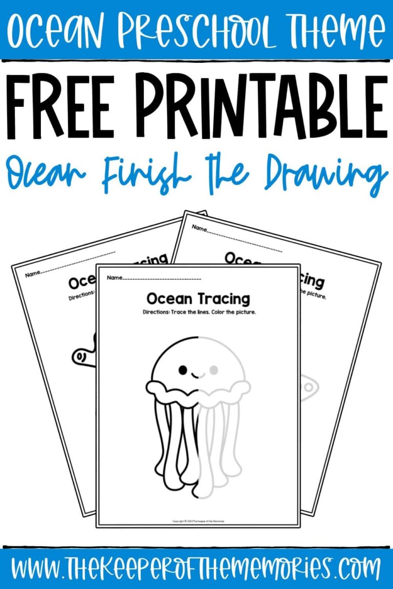 Free Printable Ocean Finish The Drawing Worksheets The Keeper Of