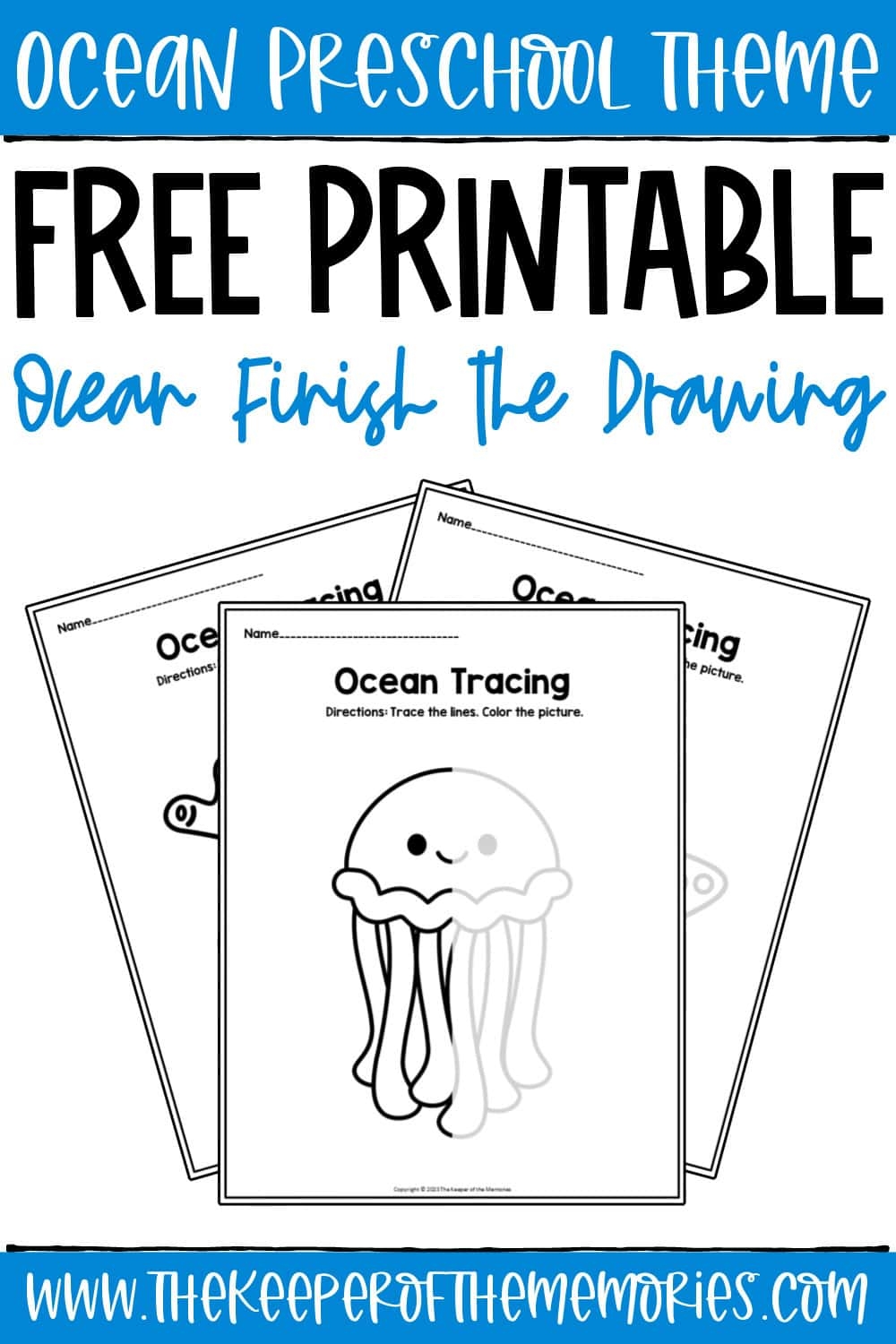 Free Printable Ocean Finish The Drawing Worksheets The Keeper Of 