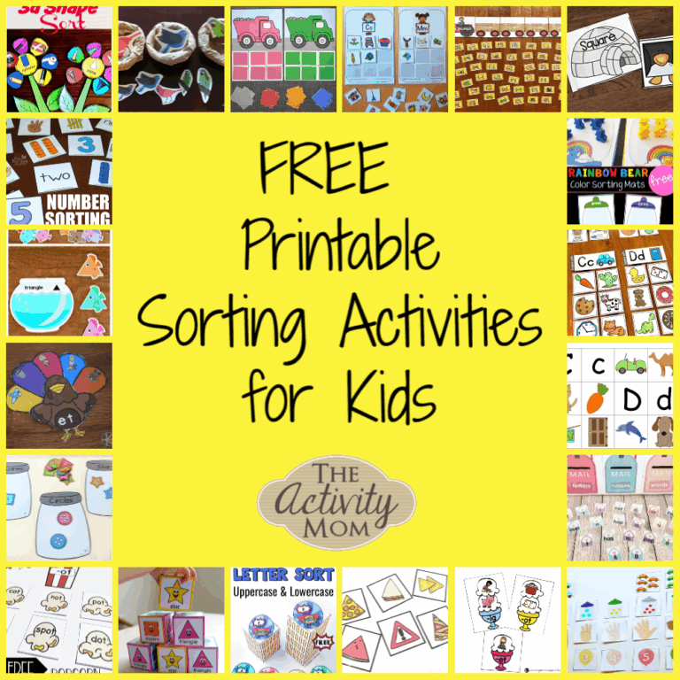 Free Printable Sorting Activities For Kids The Activity Mom