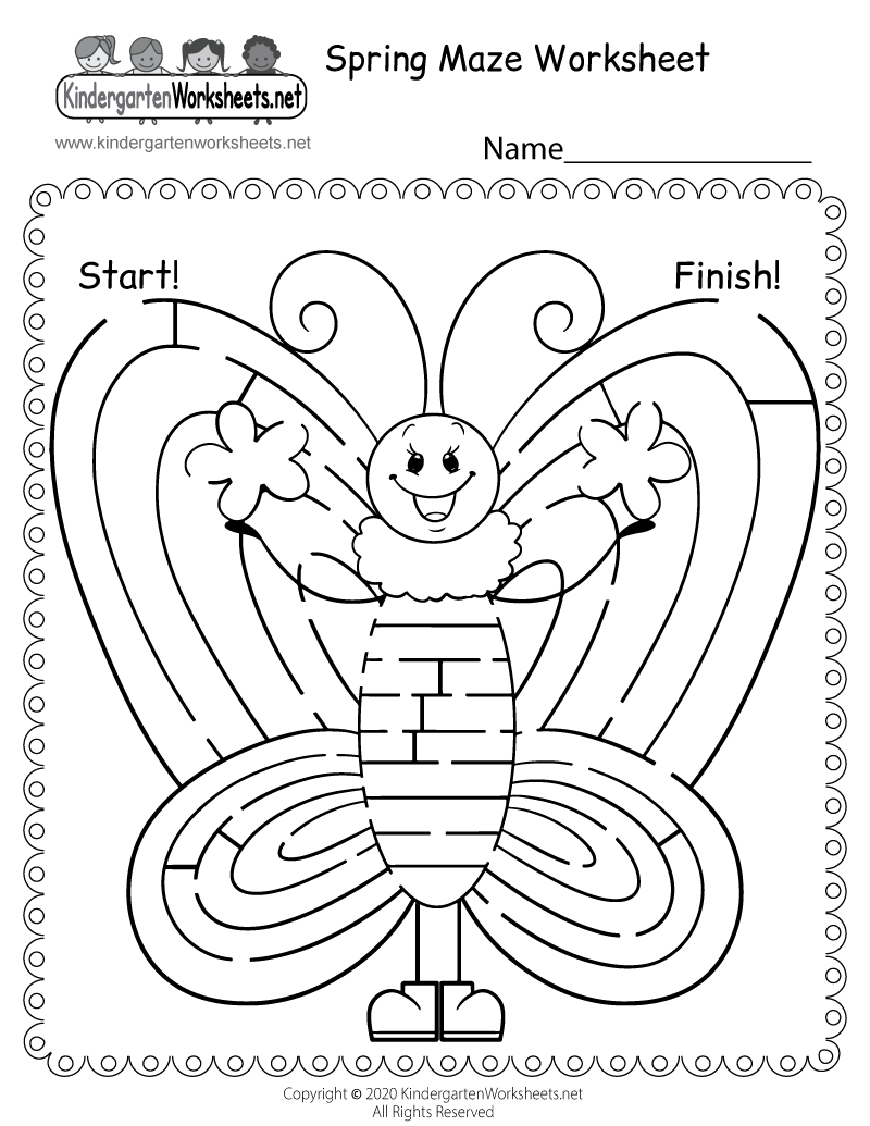 Free Printable Spring Maze Worksheet Free Printable Spring Maze Worksheet