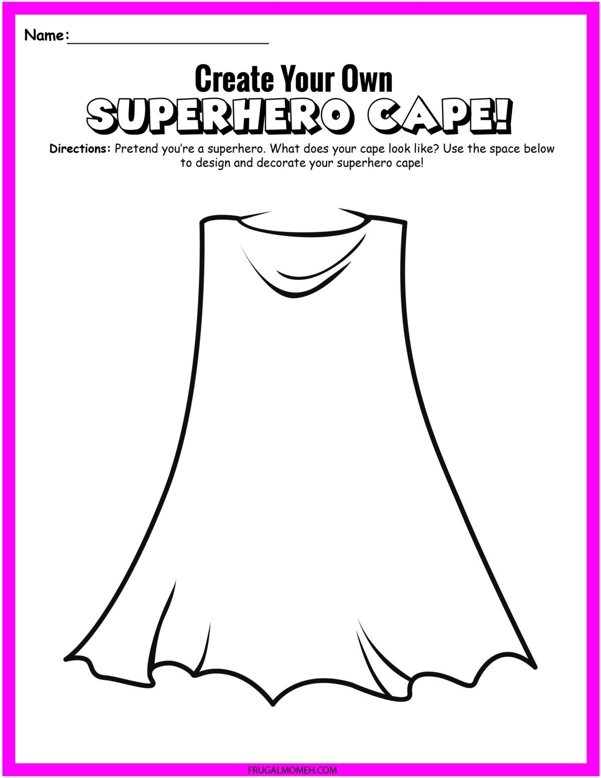 FREE Printable Superhero Worksheets U0026 Activity Sheets Frugal Mom Eh FREE Printable Superhero Worksheets U0026 Activity Sheets Frugal Mom Eh