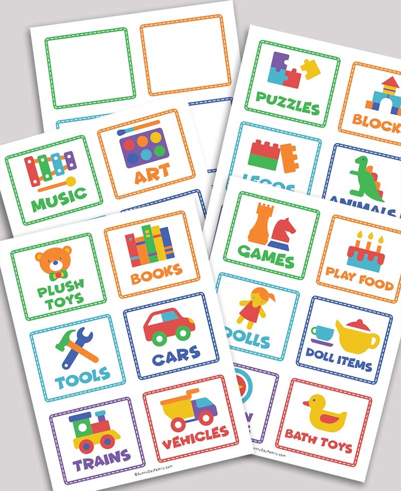 Free Printable Toy Storage Labels U0026 Toy Organizing Tips Sunny Day Family