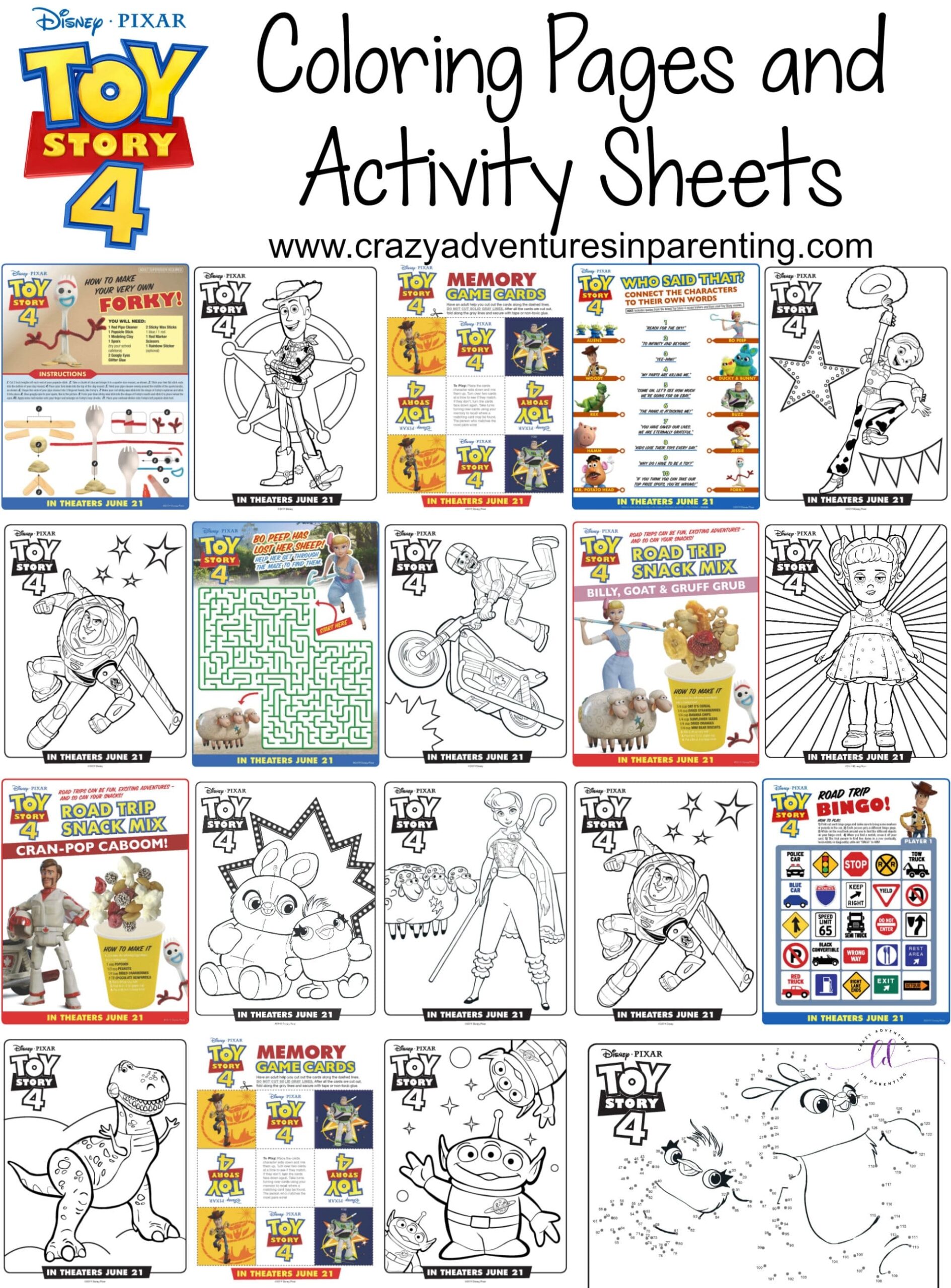 Free Printable Toy Story 4 Coloring Pages And Activity Sheets Free Printable Toy Story 4 Coloring Pages And Activity Sheets
