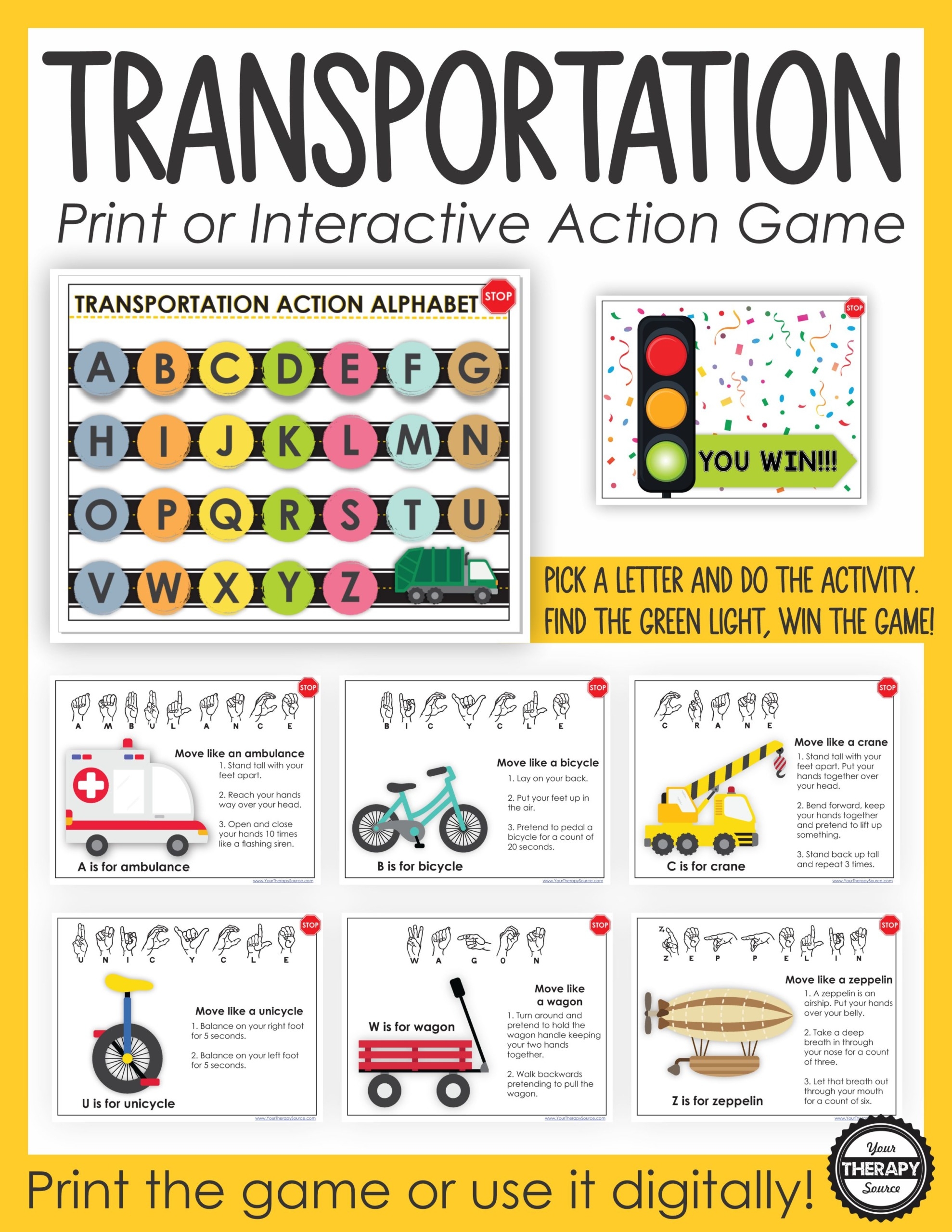 Preschool Free Printable Transportation Cutting Sheets