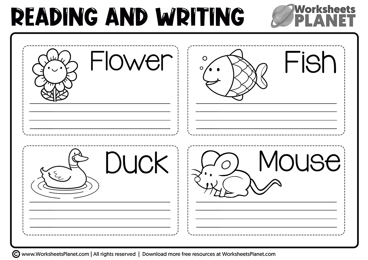 Kindergarten Ela Printable Worksheets