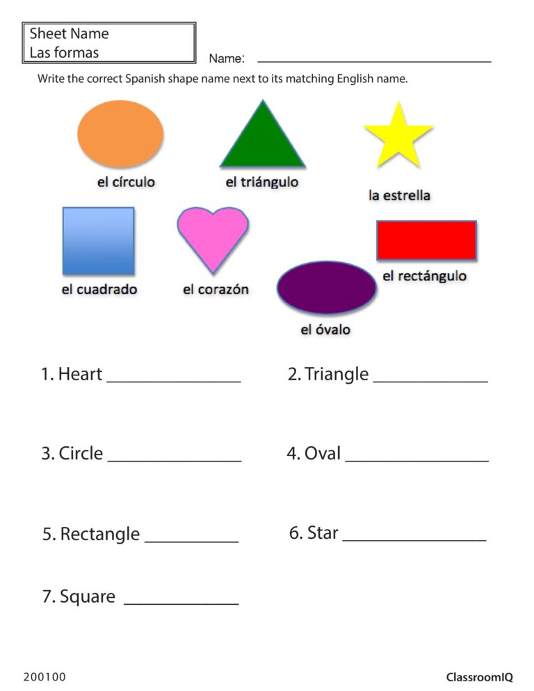Free Shapes In Spanish Worksheet Download Free Shapes In Spanish Worksheet Png Images Free Worksheets On Clipart Library
