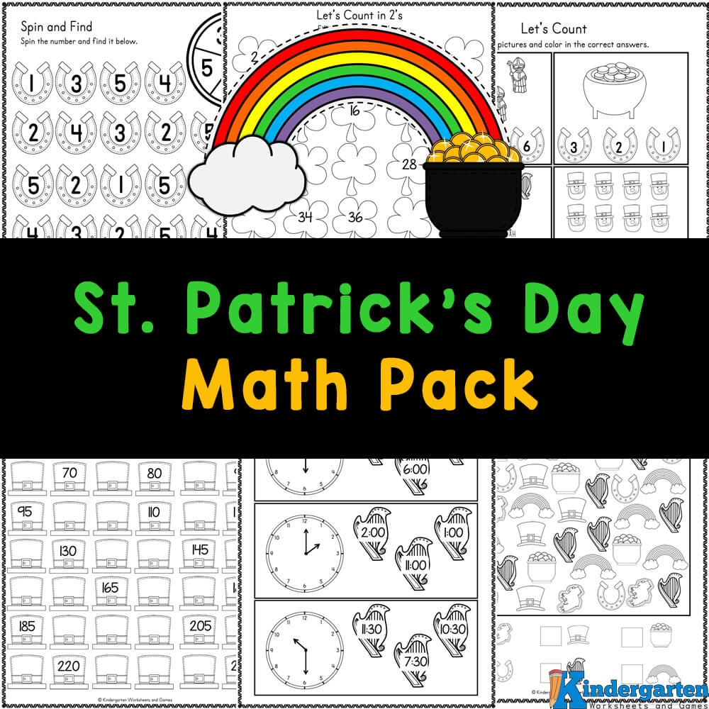FREE St Patrick s Day Kindergarten Math Worksheet Printables
