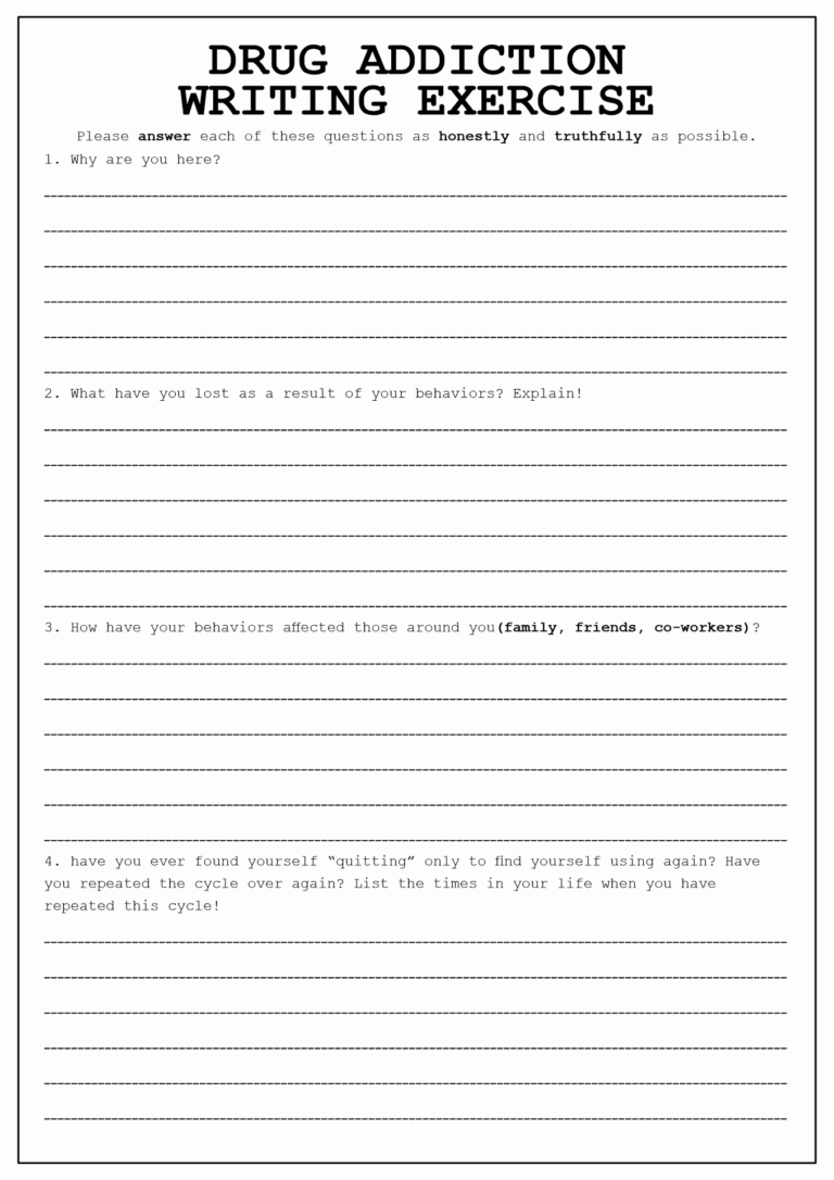 Free Substance Abuse Recovery Worksheet Download Free Substance Abuse Recovery Worksheet Png Images Free Worksheets On Clipart Library