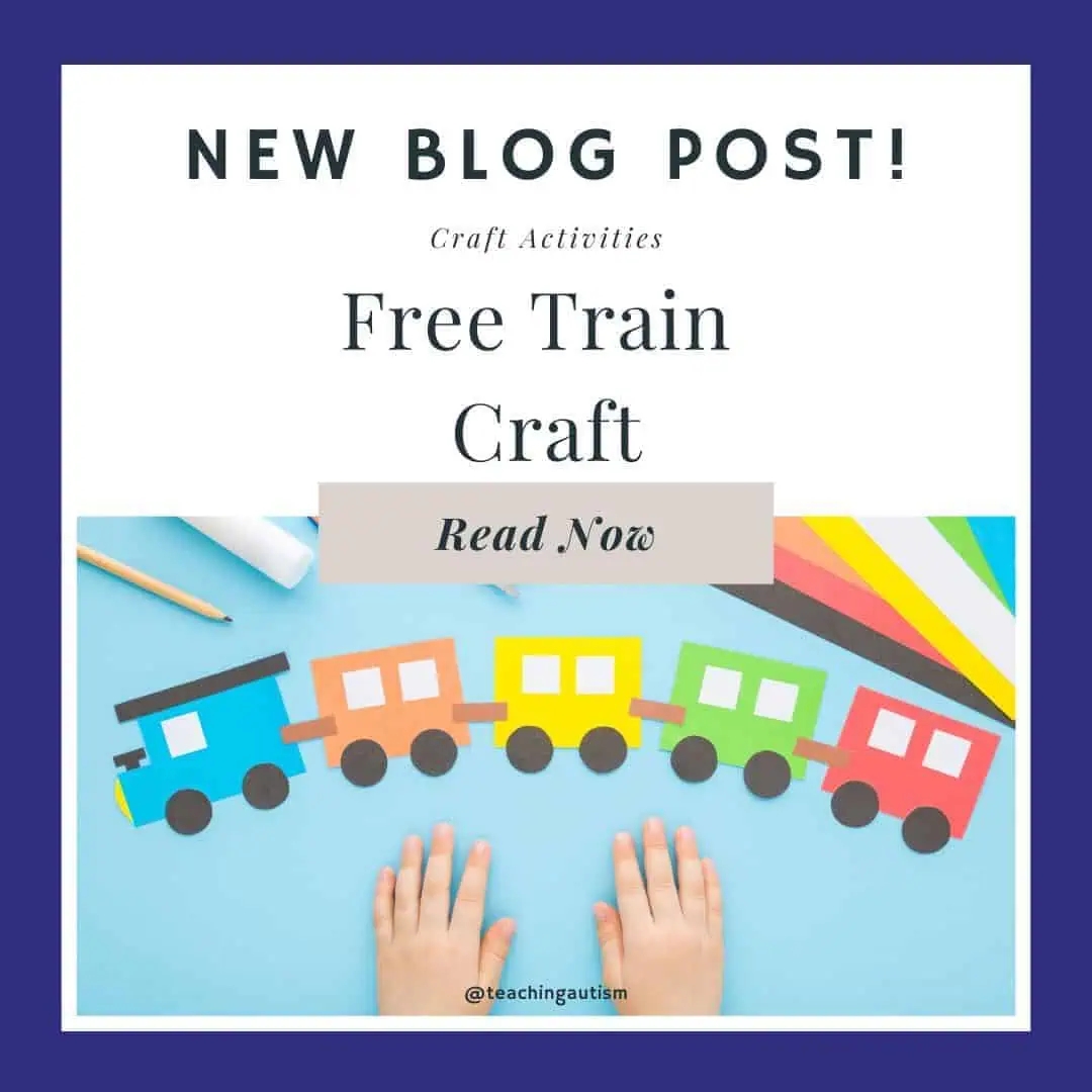 Free Train Craft For Kids Teaching Autism