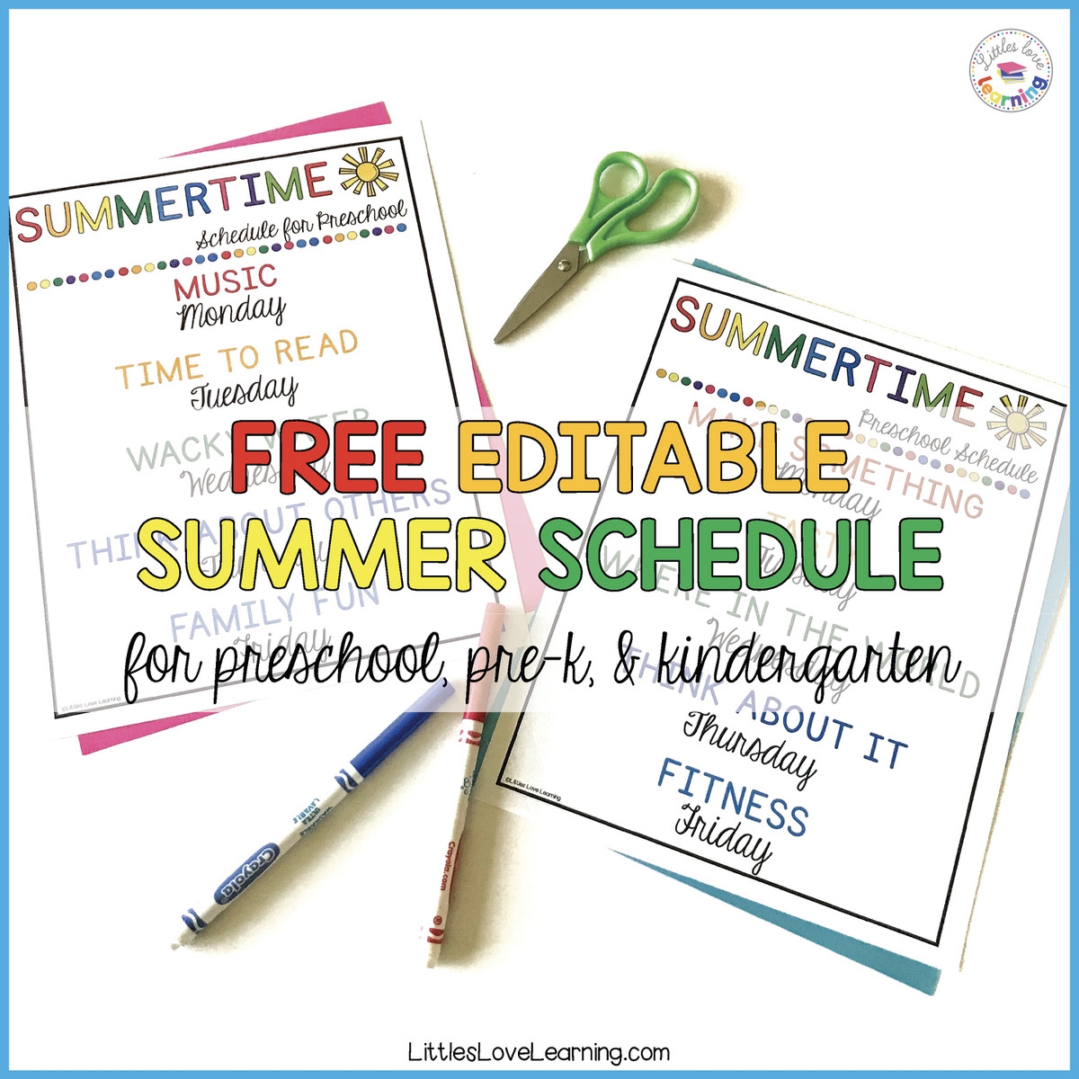 Free Printable Picture Schedule For Preschool