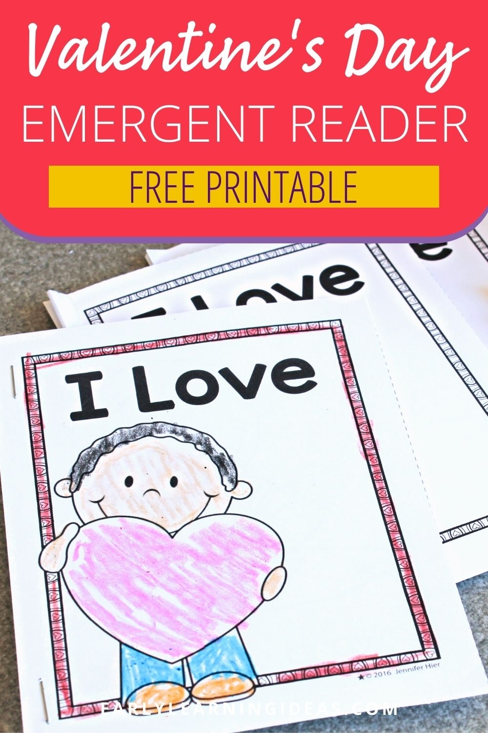 Free Valentine s Day Printable Emergent Reader