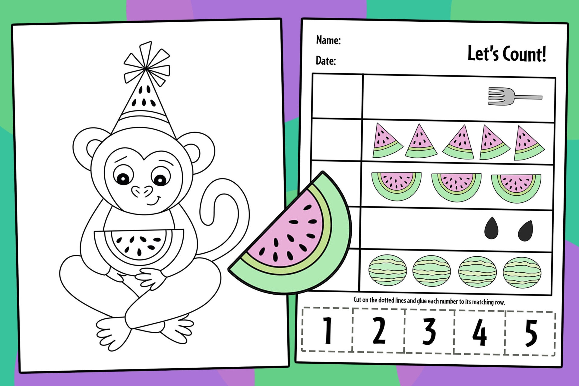 Free Watermelon Worksheets For Preschool The Hollydog Blog