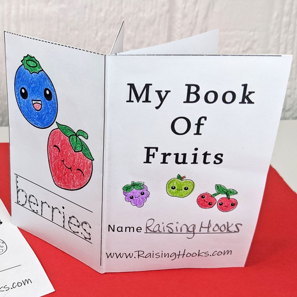 Fruit U0026 Vegetable Tracing And Coloring Mini Book A Free Printable 
