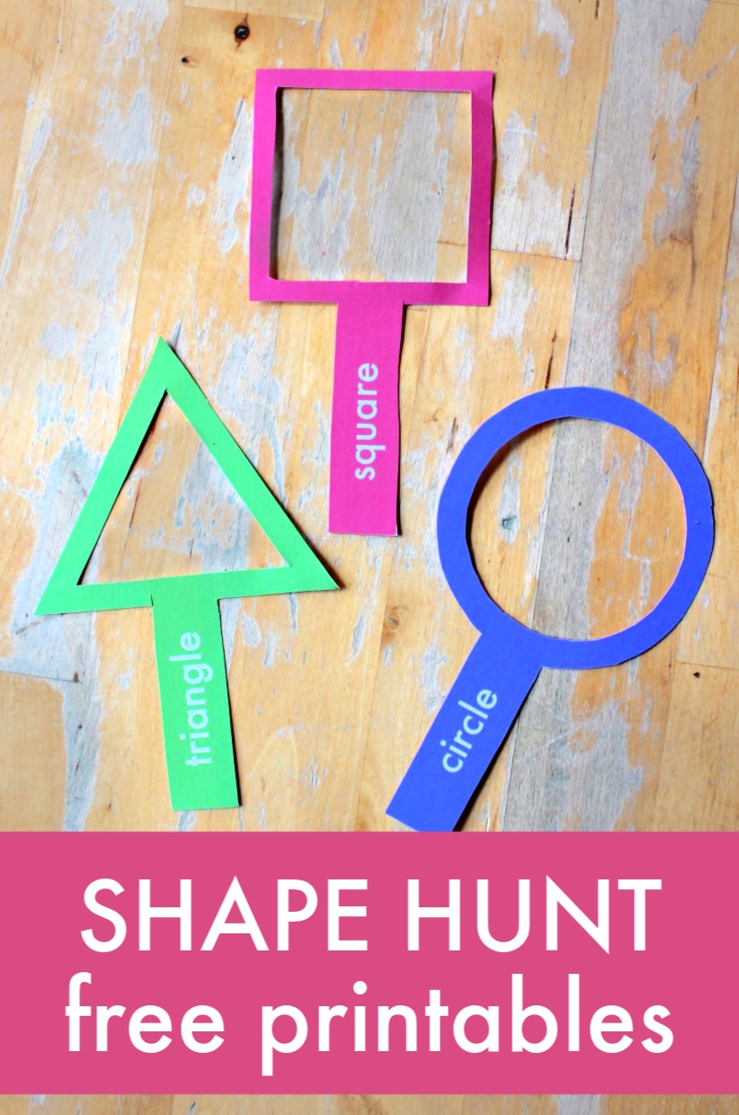 Fun Shape Lesson With Free Printable Shape Magnifying Glasses 