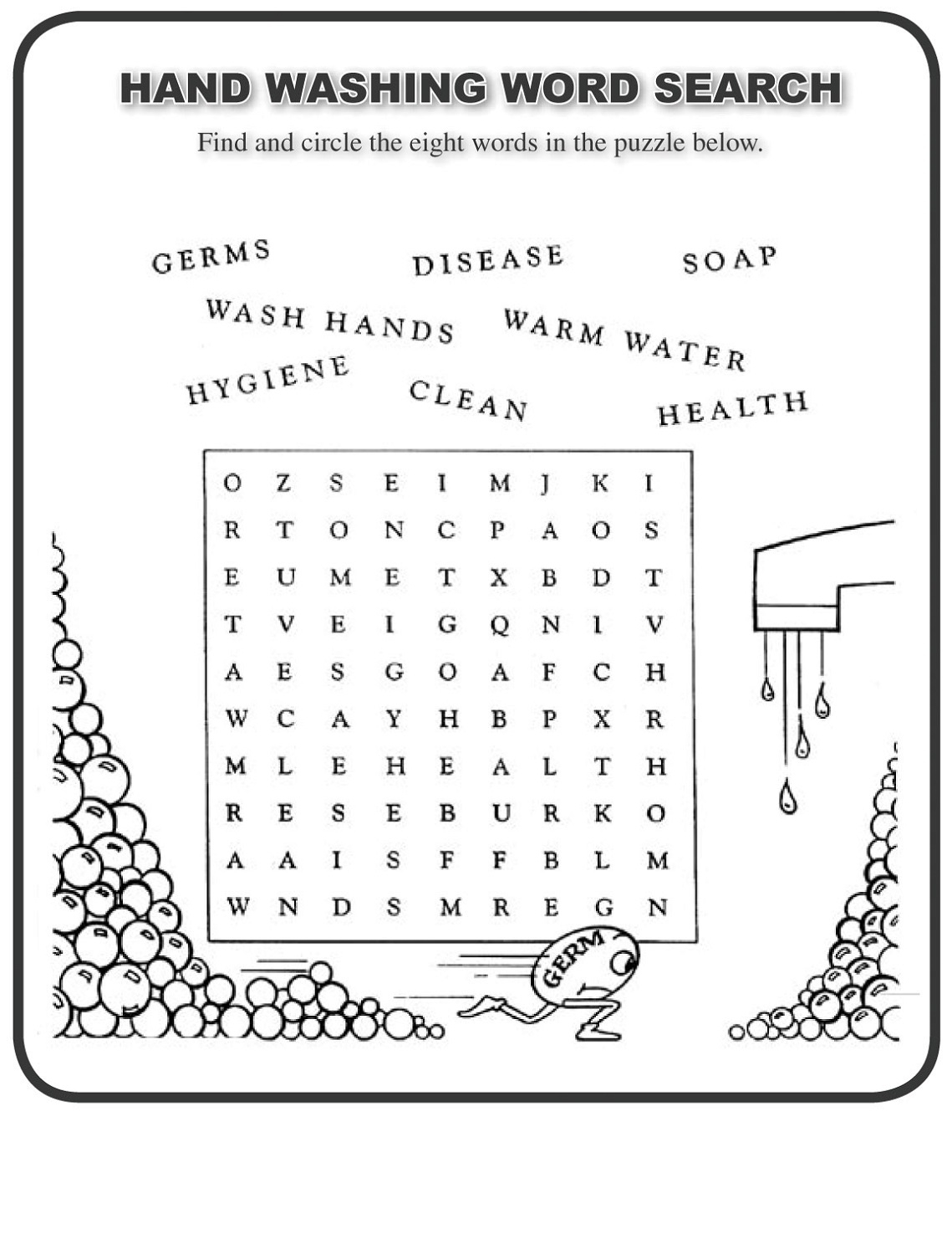 Germs Preschool And Kindergarten Activities For The Stuck At Home Worksheets Library