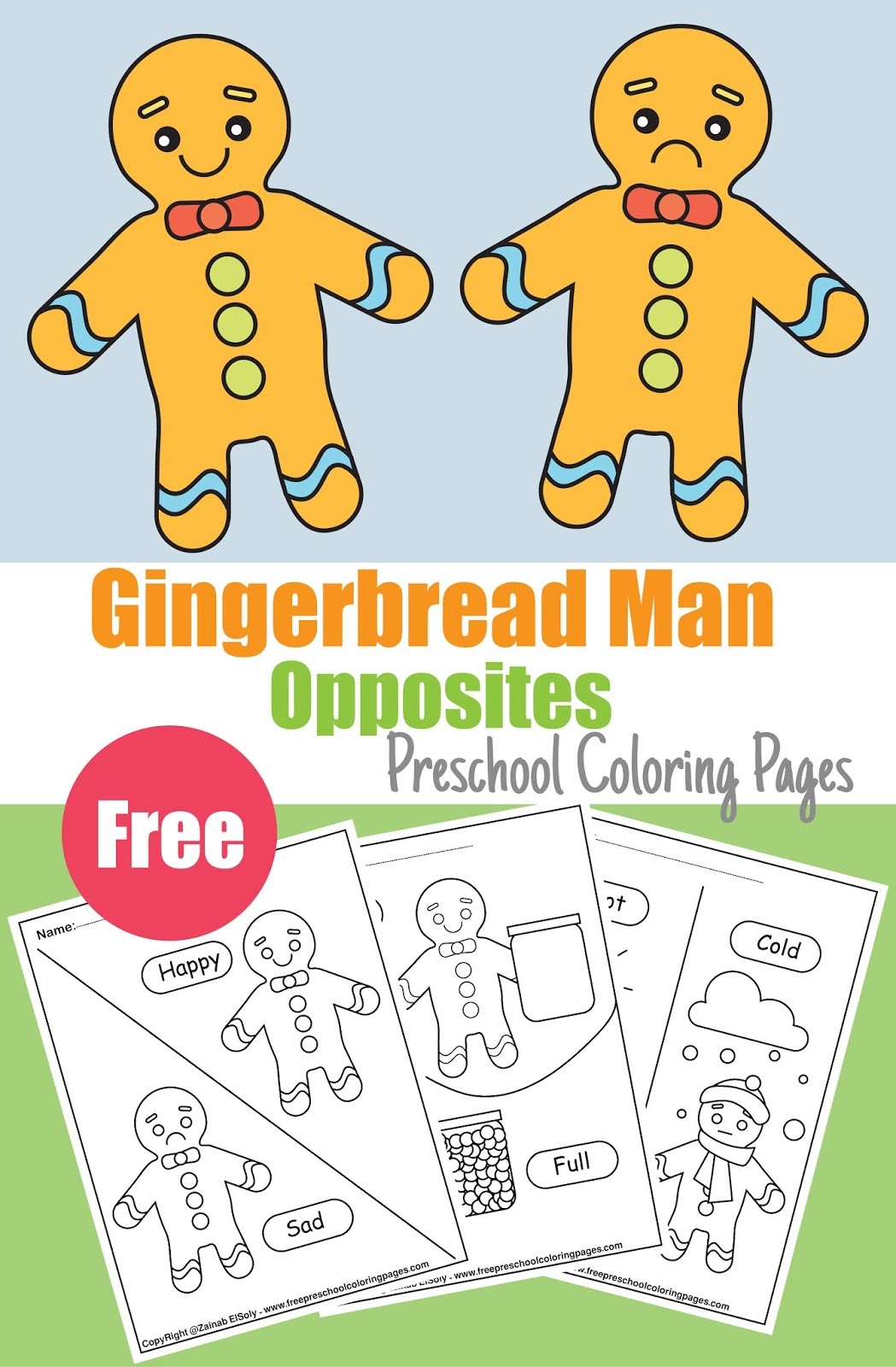 Preschool Opposite Printable Booklets Free