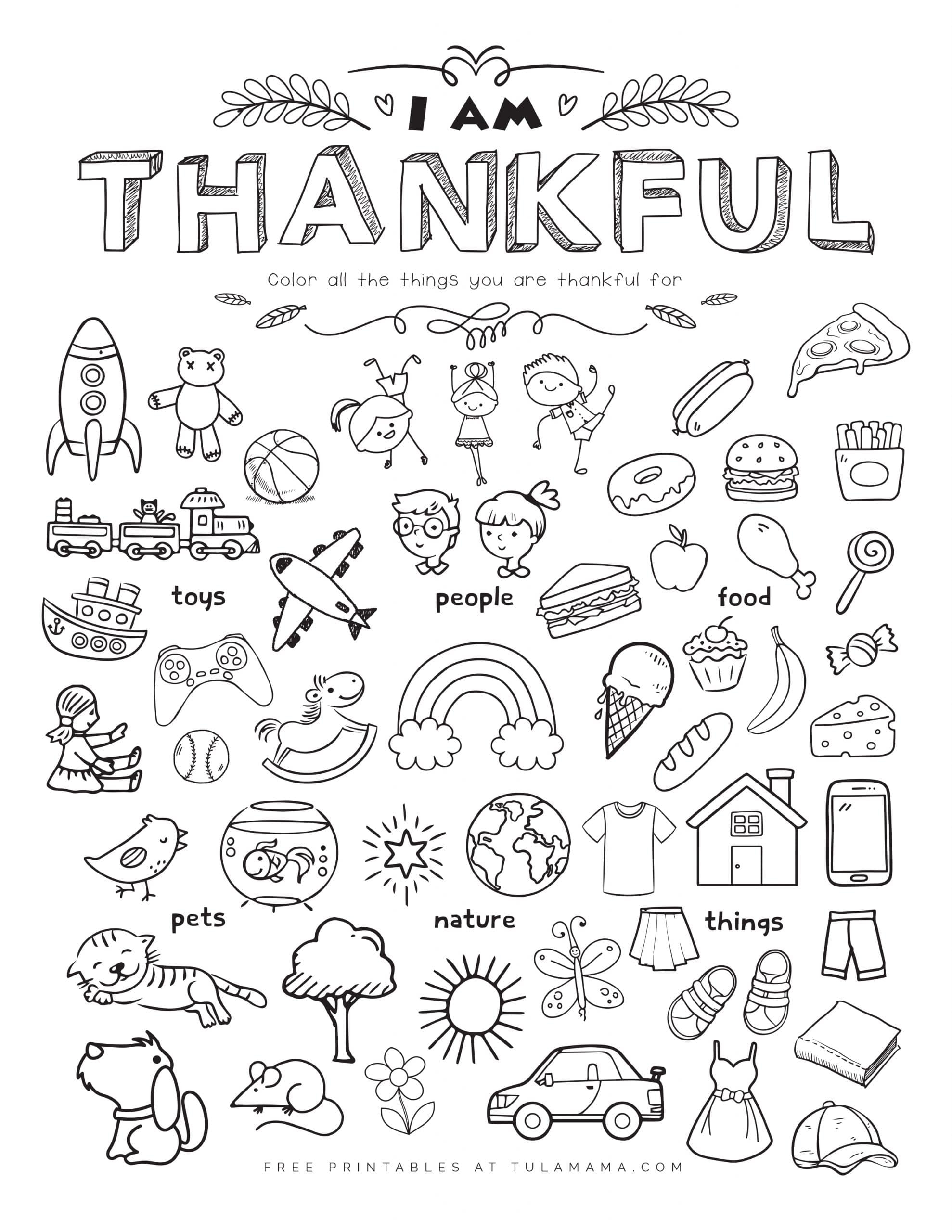 Gratitude In Action Free I Am Thankful Worksheets For Kids The Worksheets Library