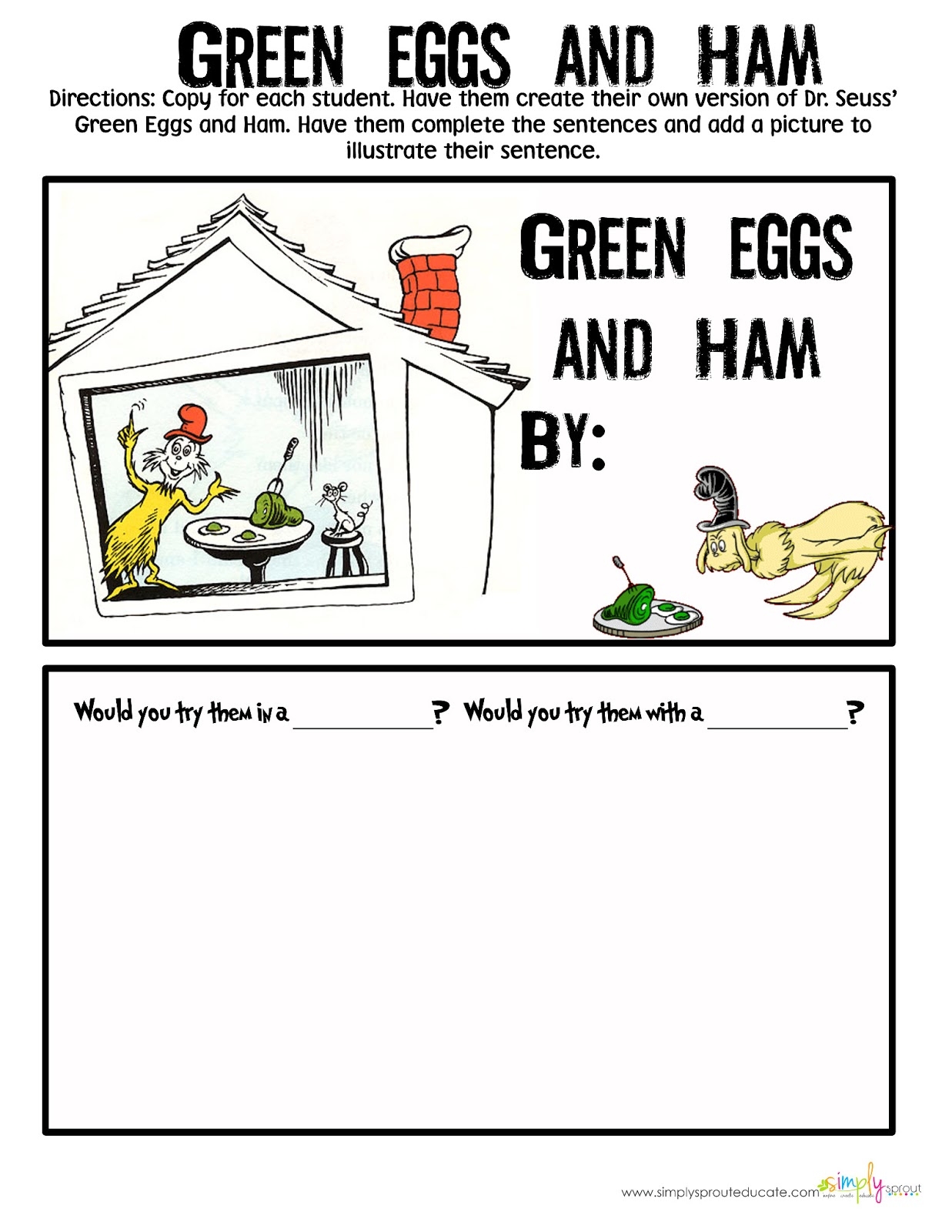 Green Eggs And Ham Preschool Printables