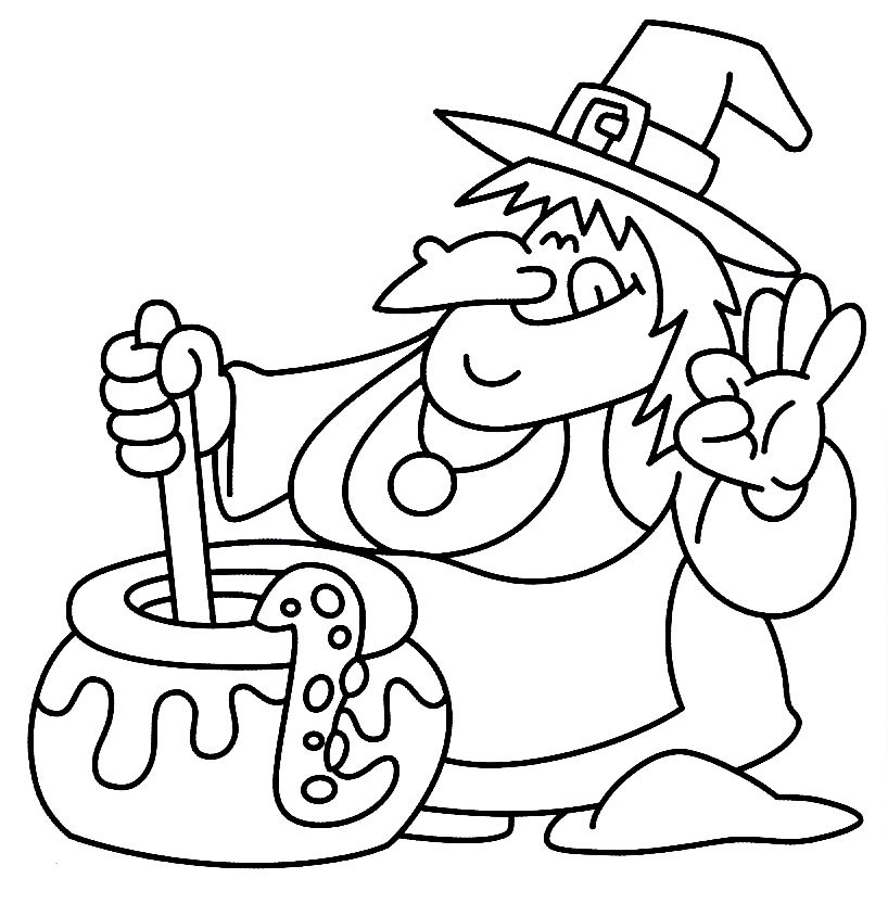 Halloween Printable Color Pages For Preschool
