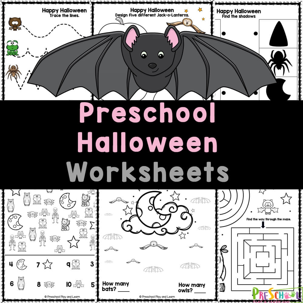 Preschool Halloween Printable Worksheets