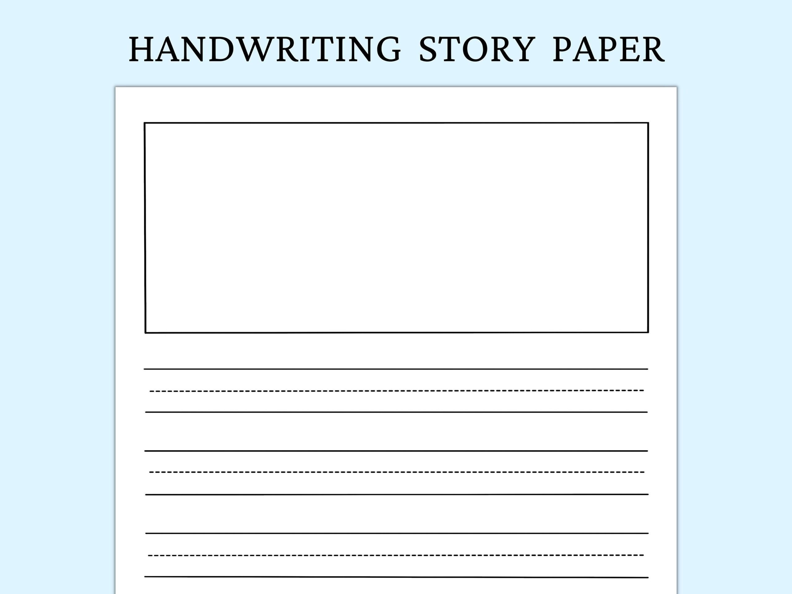 Handwriting Story Practice Paper Printable Kids Draw Write Sheet Preschool Kindergarten Lined Page Portrait Landscape DIGITAL DOWNLOAD Etsy Denmark