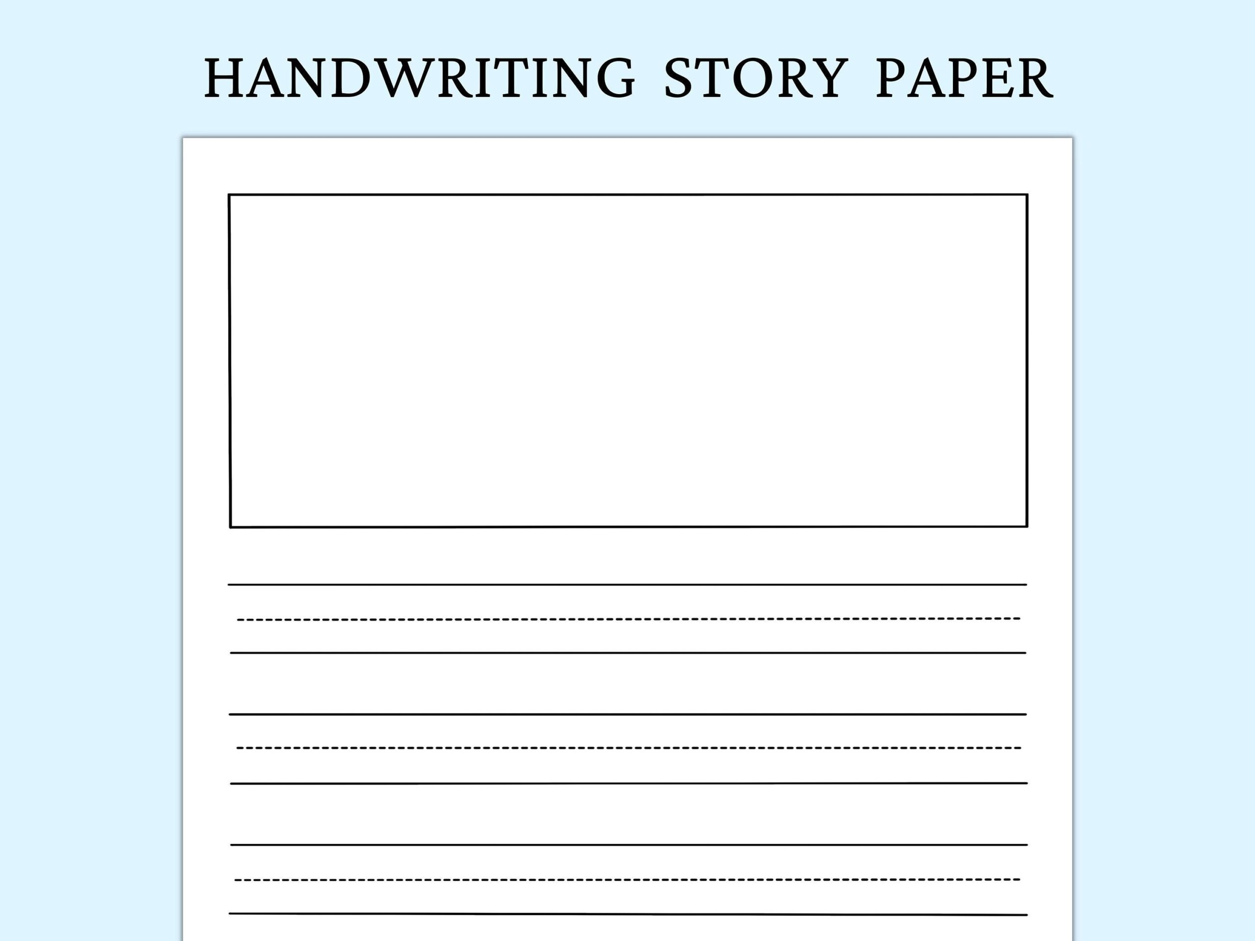 Handwriting Story Practice Paper Printable Kids Draw Write Sheet Preschool Kindergarten Lined Page Portrait Landscape DIGITAL DOWNLOAD Etsy Ireland