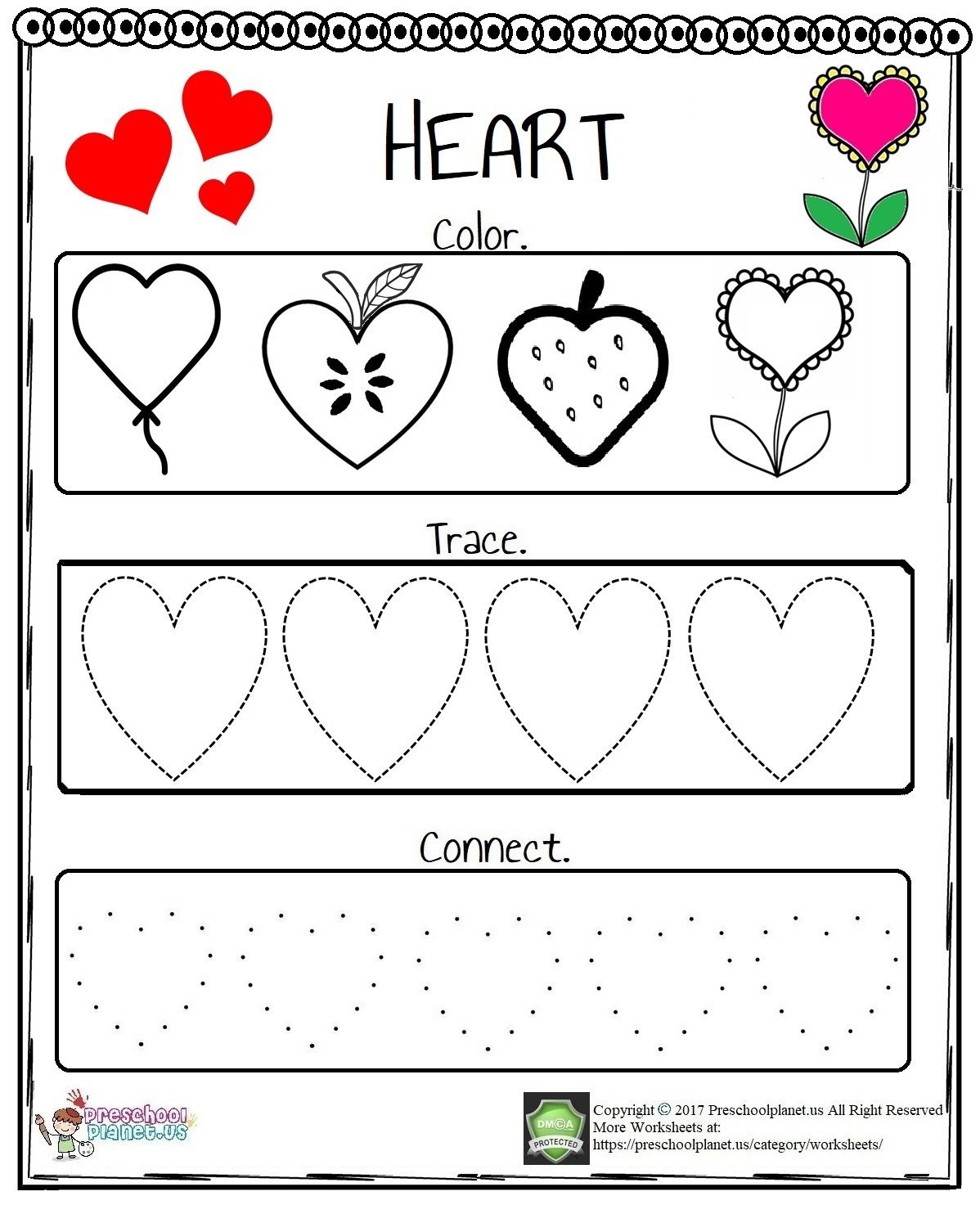 Heart Worksheet Shapes Worksheet Kindergarten Shapes Worksheets 