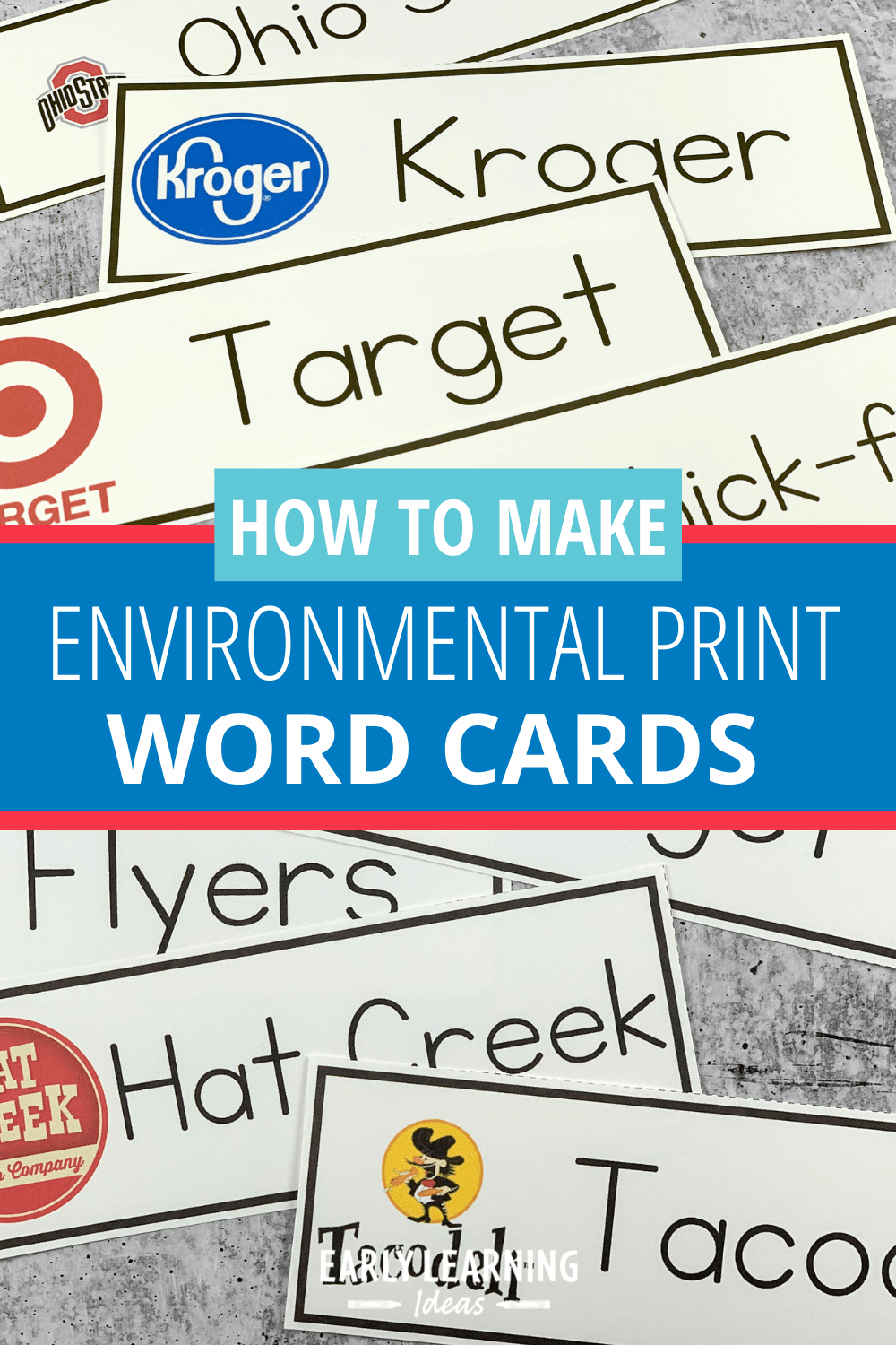 Printable Environmental Print For Preschoolers