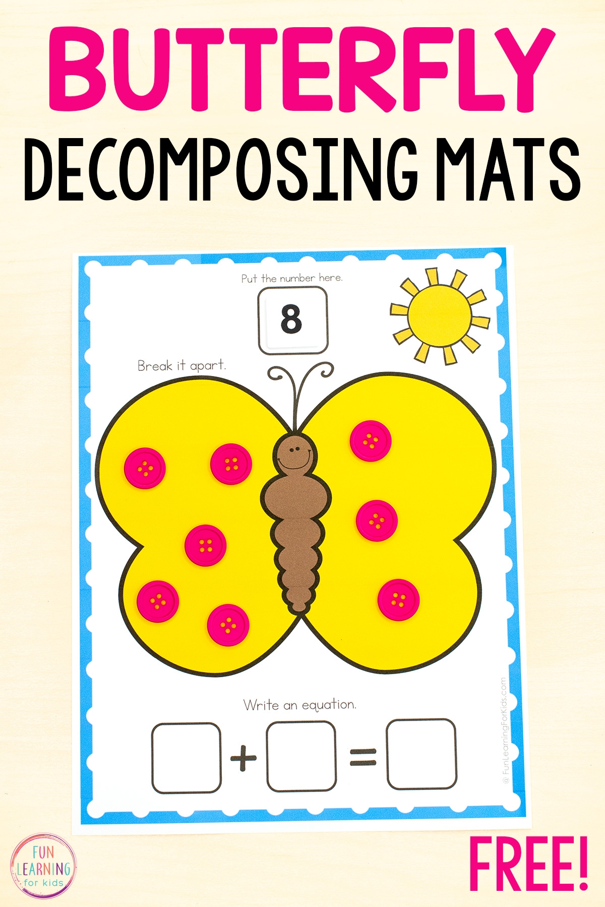 Insect Decomposing Numbers Mat
