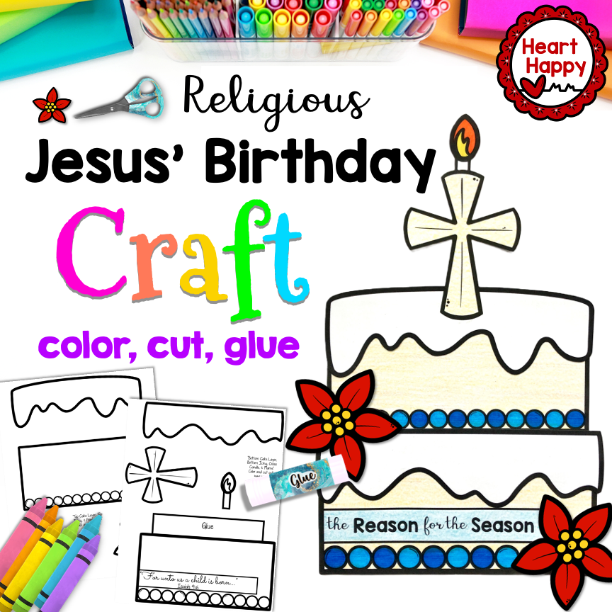 Jesus Birthday Cake Religious Christmas Craft Made By Teachers