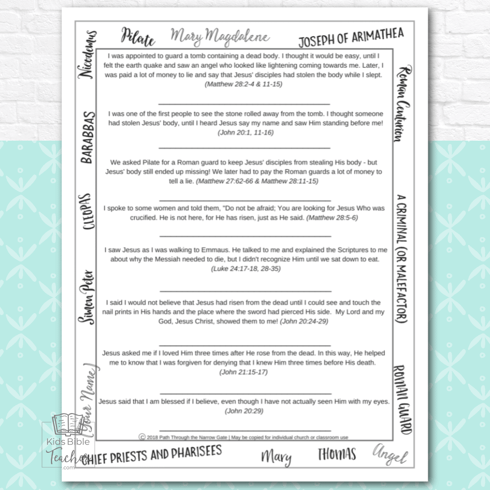 Free Printable Religious Easter Worksheets