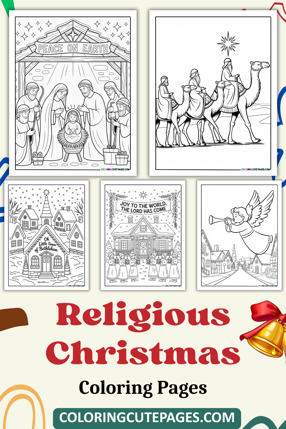 Joyful Nativity Religious Christmas Coloring Pages Coloringcutepages 