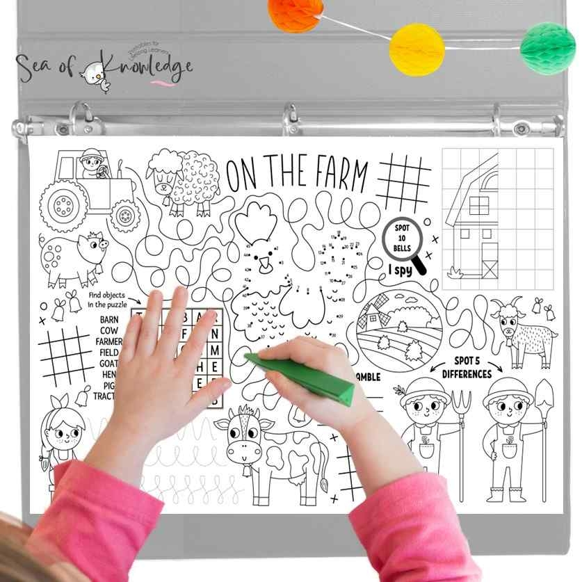 Kids Placemats Engaging Back to School Fun Free Download Printable