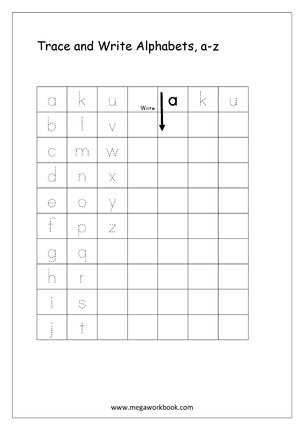 Free Writing Alphabet Worksheets Free Writing Alphabet Worksheets