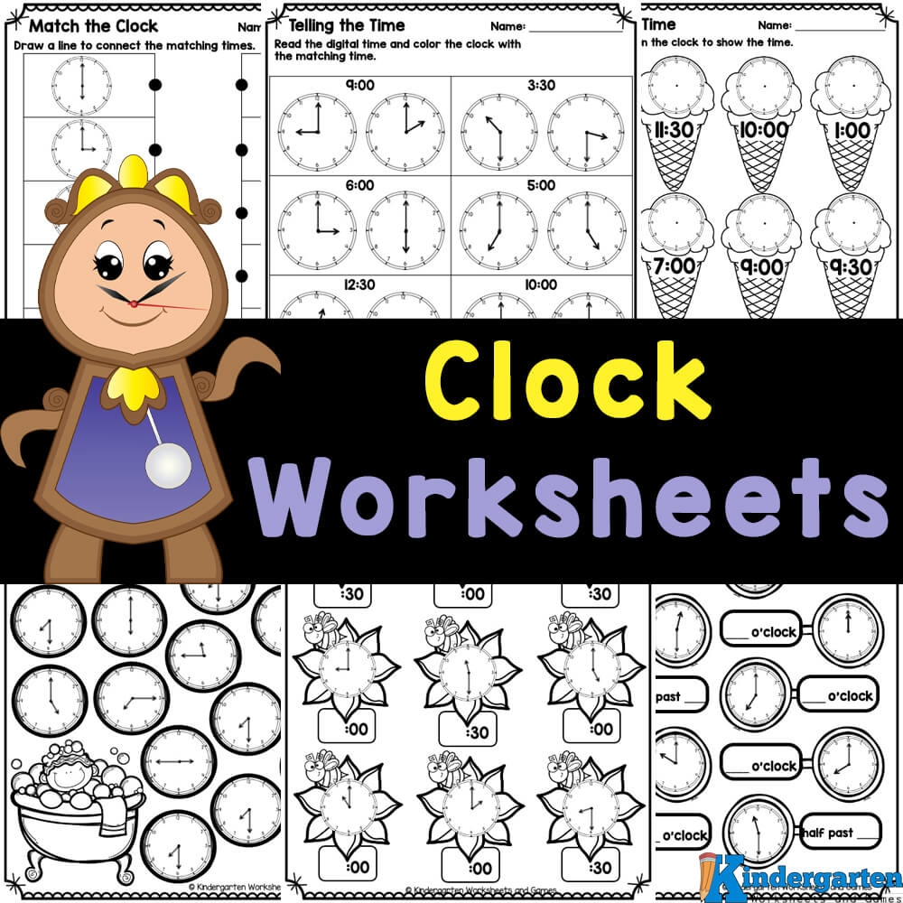 Free Printable Time Worksheets Kindergarten
