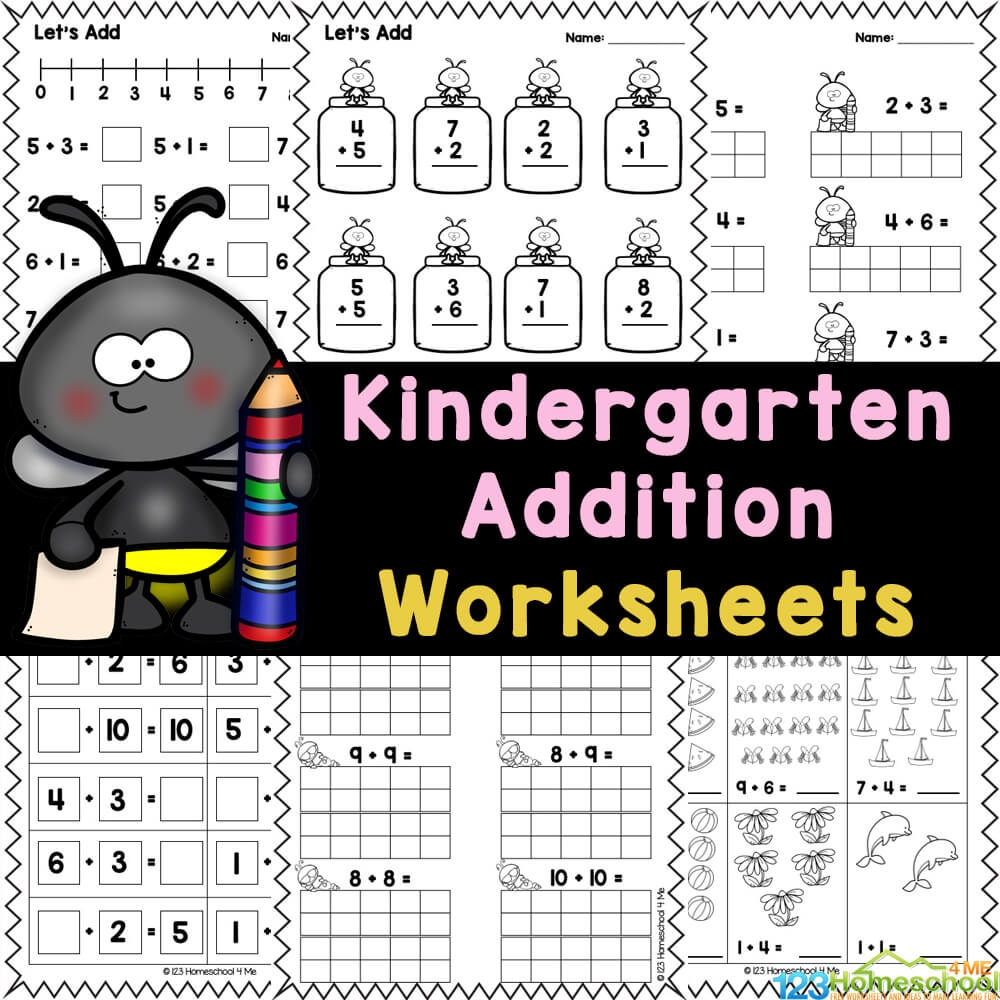 Kdg Addition Worksheet Free Printable