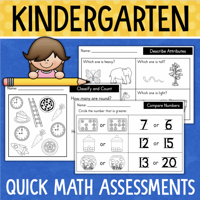 Kindergarten MATH Worksheets Practice Assessment Homework Made By Teachers
