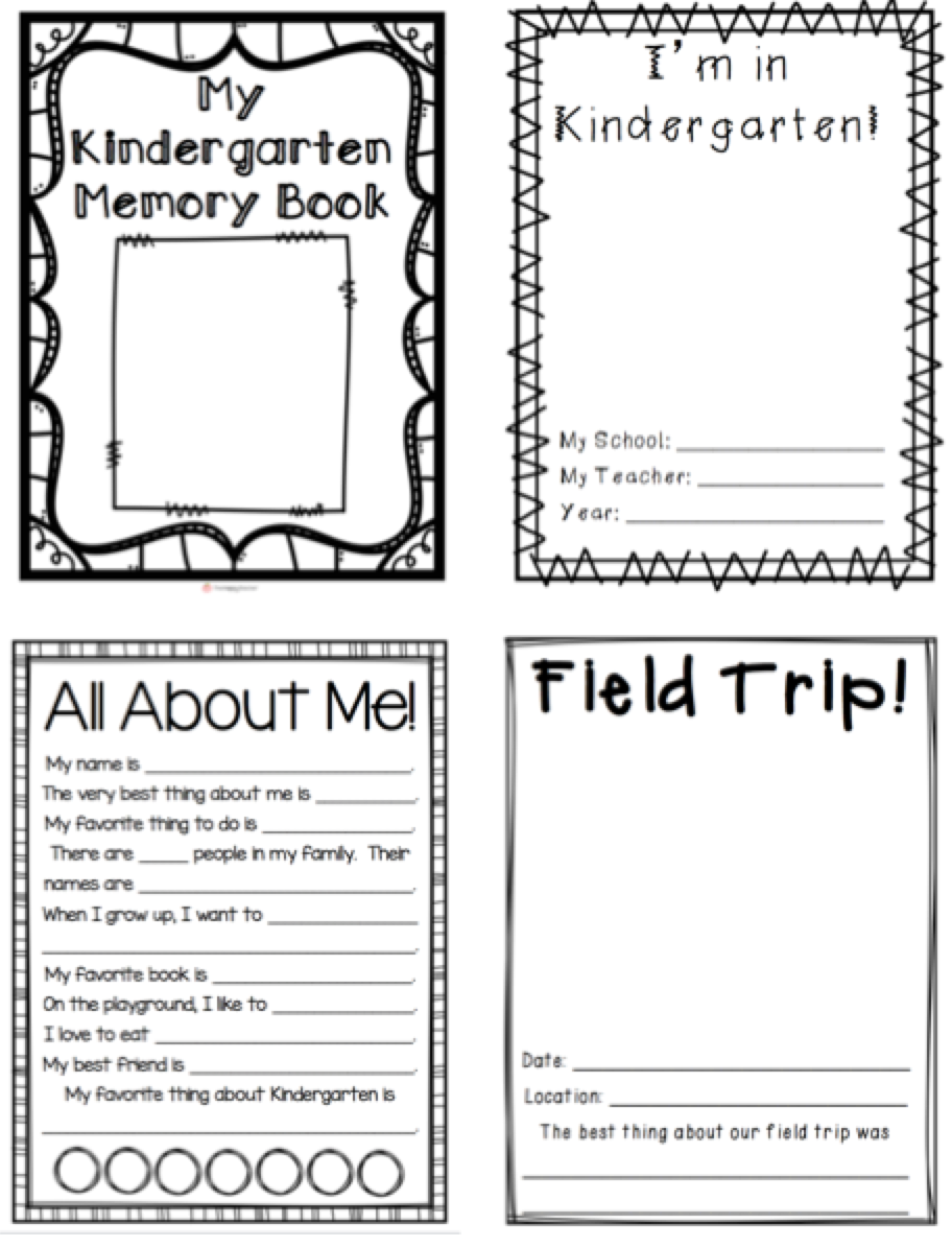 Free Printable Preschool Mempry Book