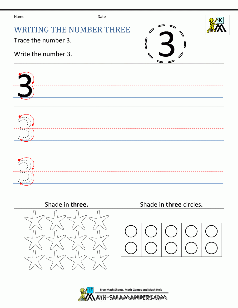 Writing Kindergarten Worksheets Free