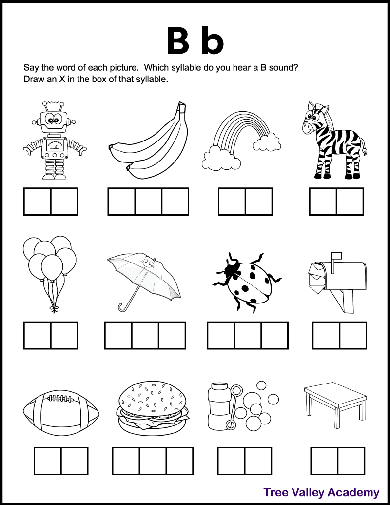 Kindergarten Free Printable Worksheets Phonics