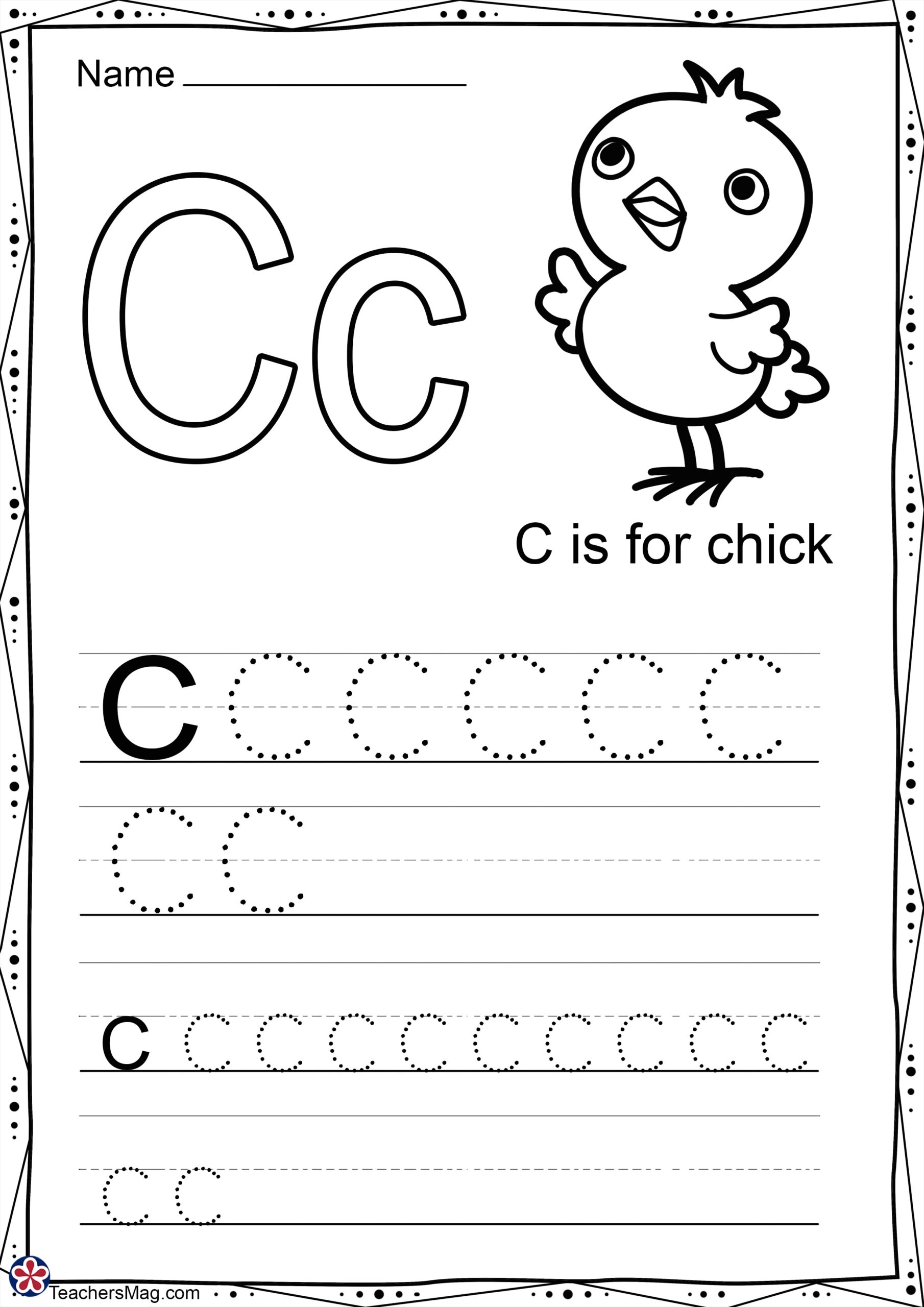 Preschool Letter C Printable